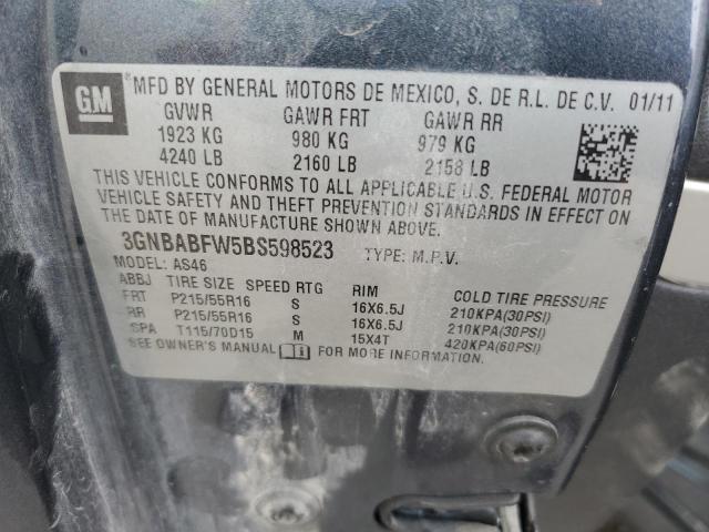 2011 CHEVROLET HHR LT - 3GNBABFW5BS598523