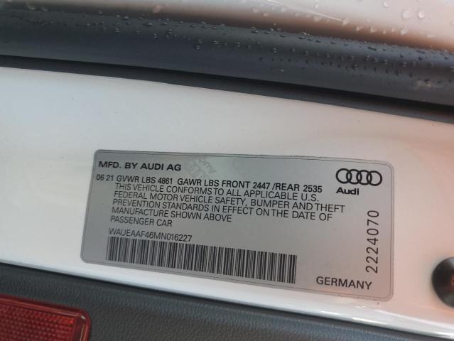 2021 AUDI A4 PREMIUM - WAUEAAF46MN016227