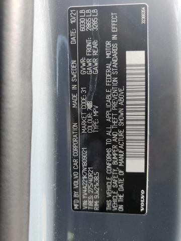 2022 VOLVO XC90 T6 MO YV4A221K7N1809021