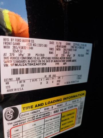 2019 FORD EXPEDITION 1FMJU2AT8KEA07258