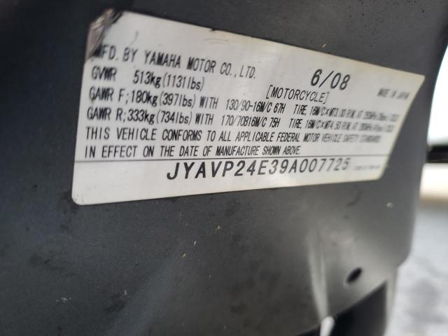 2009 YAMAHA XVS1300 A JYAVP24E39A007725
