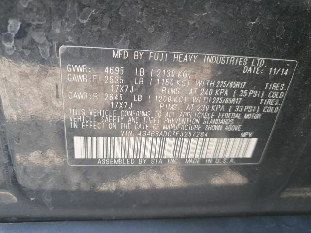 2015 SUBARU OUTBACK 2. 4S4BSADC7F3257284