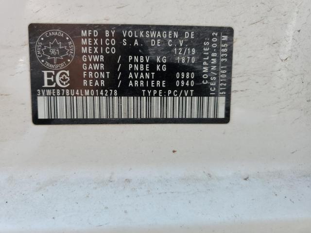2020 VOLKSWAGEN JETTA SEL 3VWEB7BU4LM014278