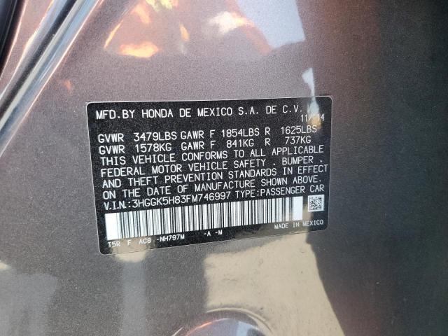 2015 HONDA FIT EX 3HGGK5H83FM746997