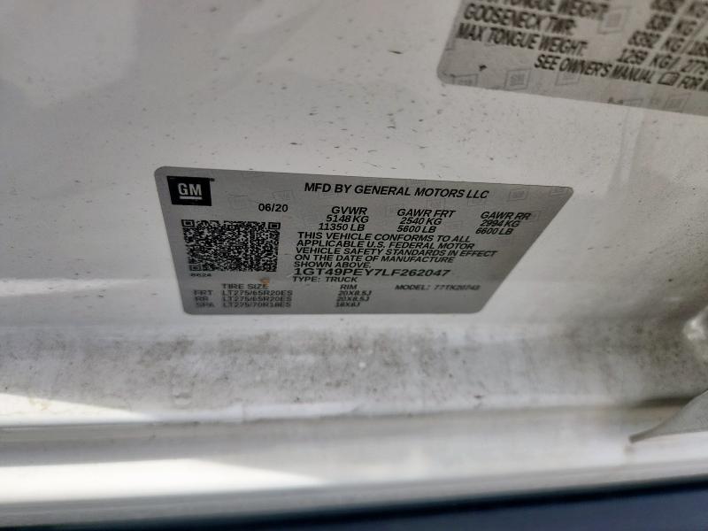 2020 GMC SIERRA K25 - 1GT49PEY7LF262047