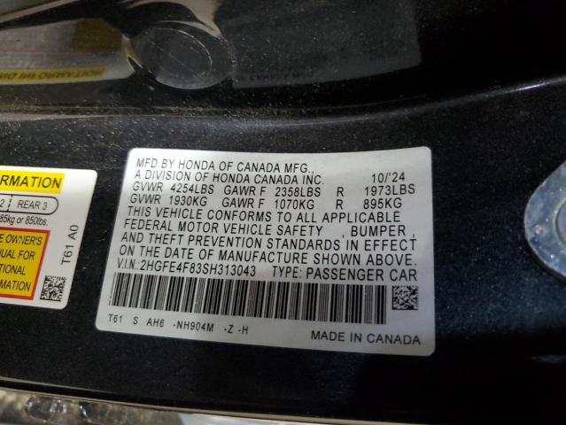 2025 HONDA CIVIC SPOR 2HGFE4F83SH313043