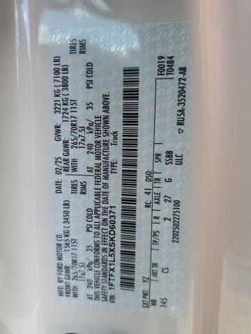 2025 FORD F150 XL 1FTFX1L5XSKD60371