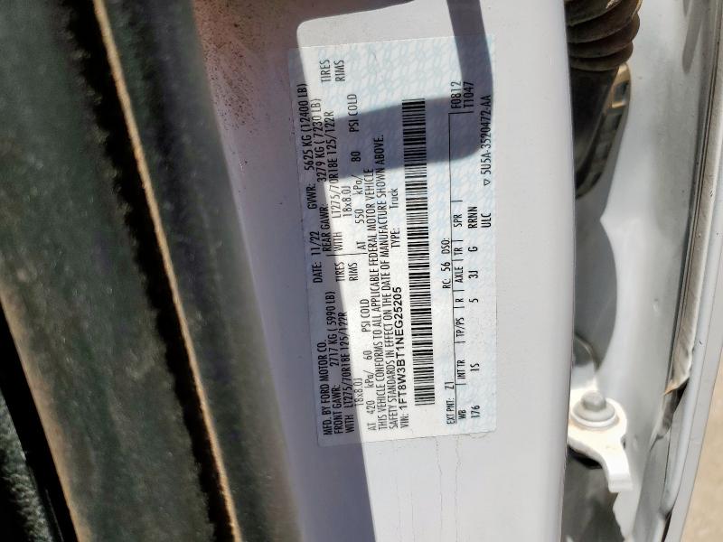 2022 FORD F350 SUPER DUTY 1FT8W3BT1NEG25205