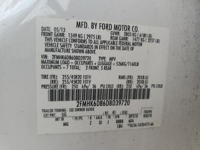 2013 FORD FLEX LIMIT - 2FMHK6D86DBD39720