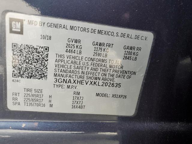 2019 CHEVROLET EQUINOX LS 3GNAXHEVXKL202635