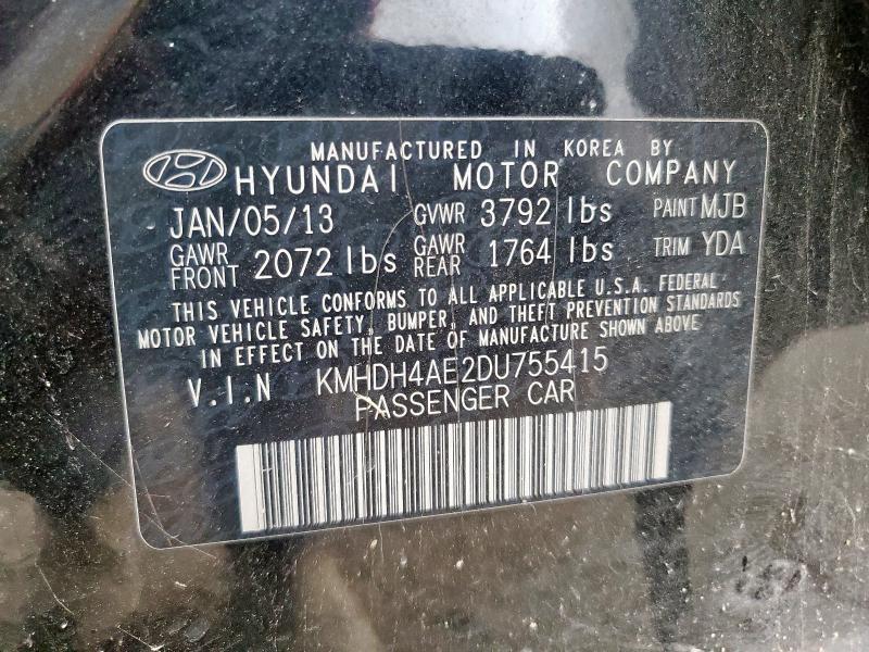 2013 HYUNDAI ELANTRA GLS - KMHDH4AE2DU755415