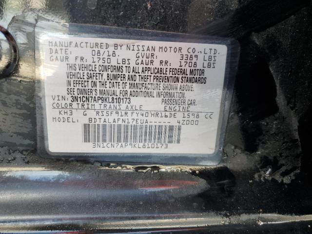 2019 NISSAN VERSA S 3N1CN7AP9KL810173