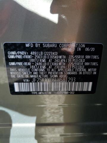 2020 SUBARU FORESTER T JF2SKAXC6LH581293