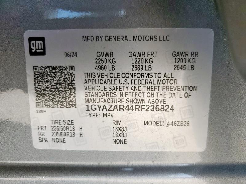 2024 CADILLAC XT4 LUXURY 1GYAZAR44RF236824