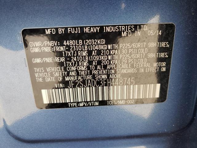2015 SUBARU FORESTER 2.5I PREMIUM JF2SJADC3FH448745