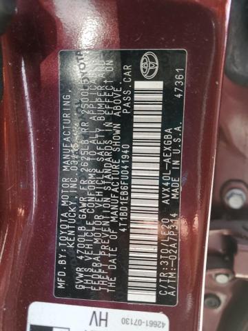 2015 TOYOTA AVALON HYB 4T1BD1EB6FU041940
