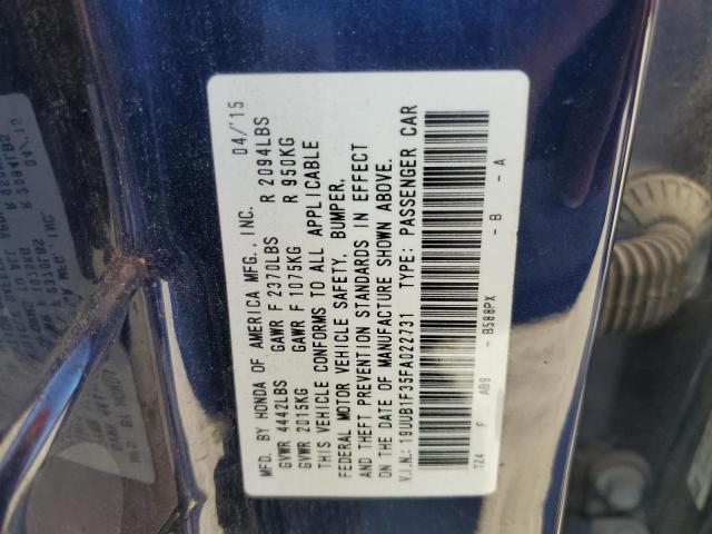 2015 ACURA TLX 19UUB1F35FA022731
