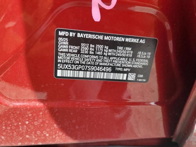 2025 BMW X3 30 XDRI 5UX53GP07S9046496