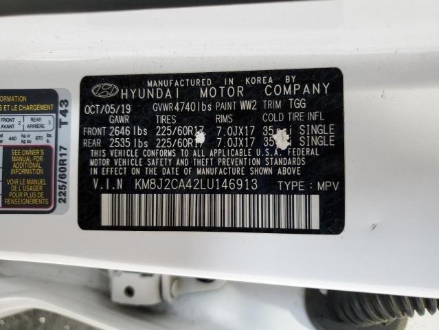 2020 HYUNDAI TUCSON SE KM8J2CA42LU146913