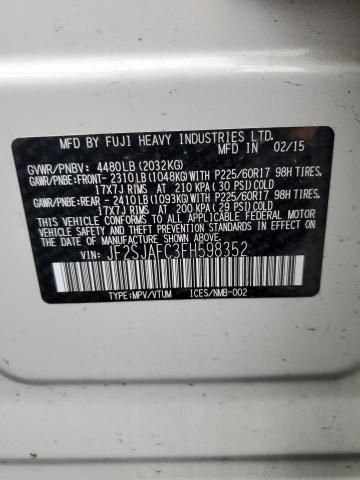 2015 SUBARU FORESTER 2 JF2SJAFC3FH598352