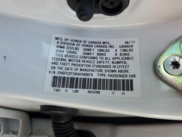 2017 HONDA CIVIC LX 2HGFC2F5XHH540674