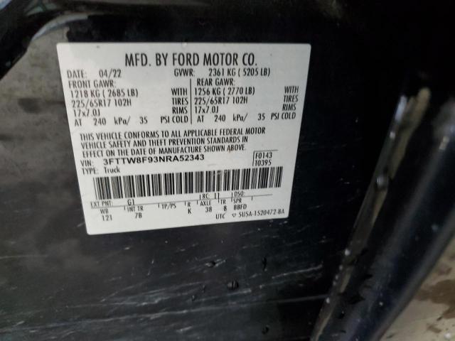 2022 FORD MAVERICK XL 3FTTW8F93NRA52343