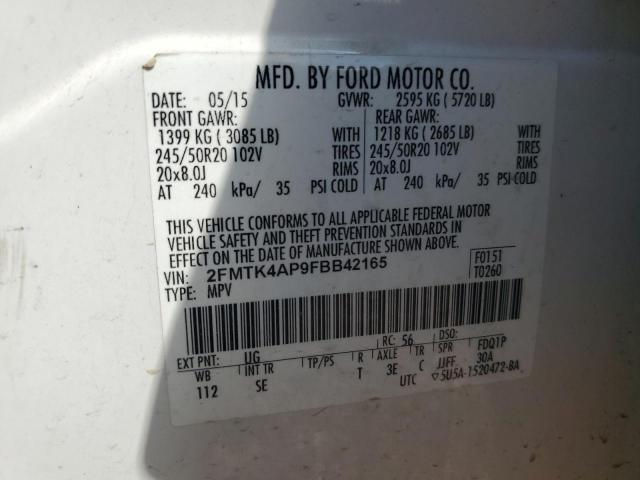 2015 FORD EDGE SPORT - 2FMTK4AP9FBB42165