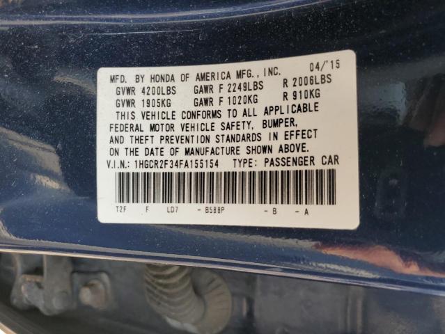 2015 HONDA ACCORD LX 1HGCR2F34FA155154