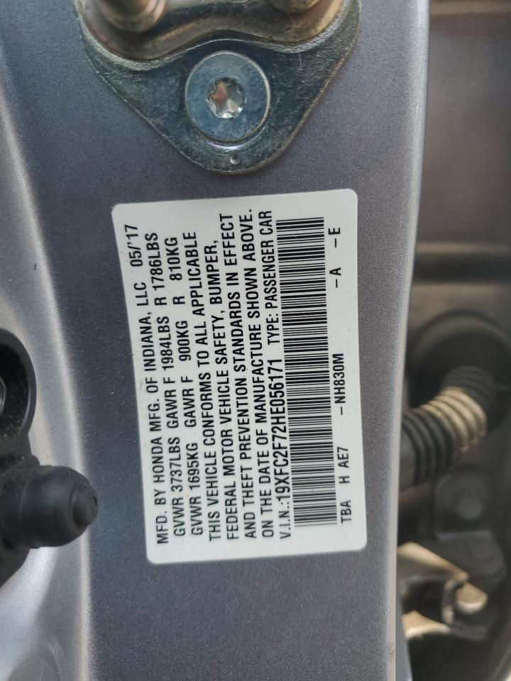 Lot #3240151050 2017 HONDA CIVIC EX