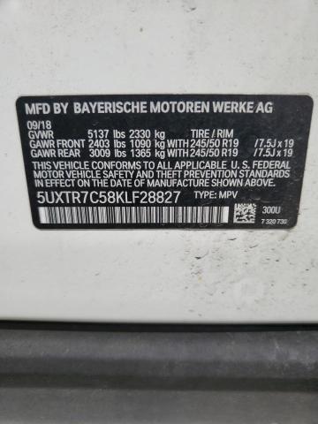 2019 BMW X3 5UXTR7C58KLF28827