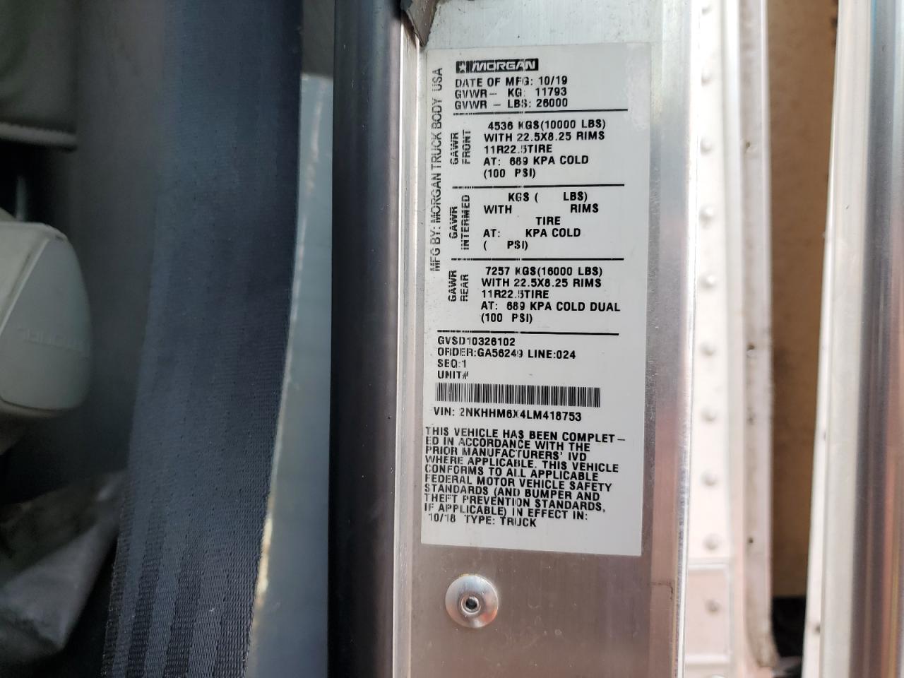 Lot #3302695059 2020 KENWORTH CONSTRUCTION T270