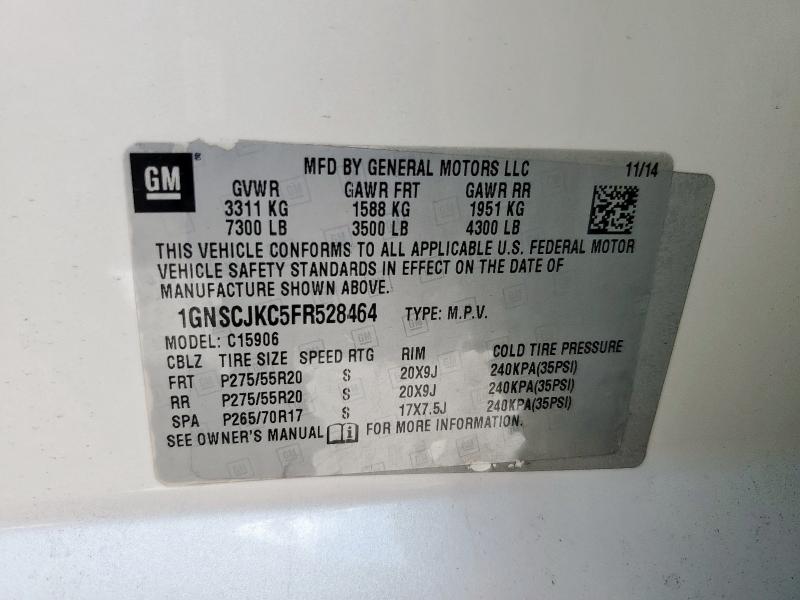 2015 CHEVROLET SUBURBAN C 1GNSCJKC5FR528464