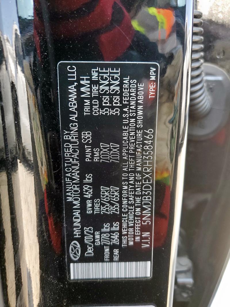 2024 HYUNDAI TUCSON SEL 5NMJB3DEXRH358466