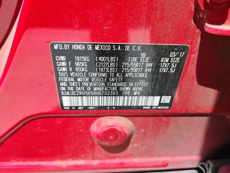 2017 HONDA HR-V EX 3CZRU5H58HG702383