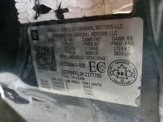 2019 GMC SIERRA K15 1GTP9EEL3KZ177788