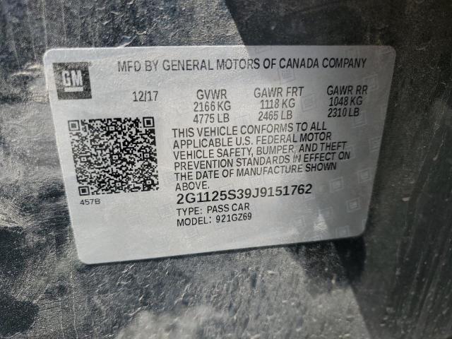 2018 CHEVROLET IMPALA PREMIER 2G1125S39J9151762