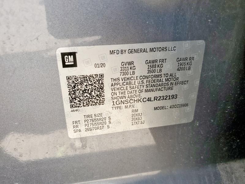 2020 CHEVROLET SUBURBAN C 1GNSCHKC4LR232193