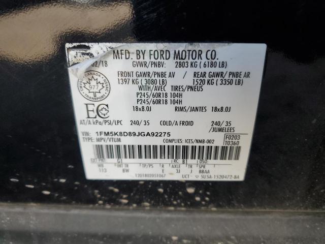 2018 FORD EXPLORER X 1FM5K8D89JGA92275