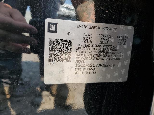 2018 CHEVROLET MALIBU HYB 1G1ZF5SU3JF198759