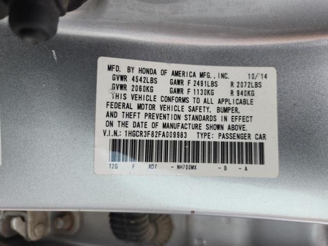 2015 HONDA ACCORD EXL 1HGCR3F82FA009983