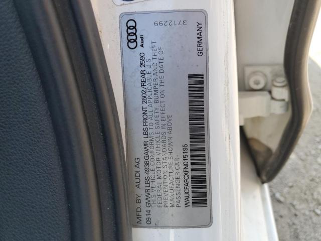 2015 AUDI A6 PREMIUM WAUCFAFCXFN015195