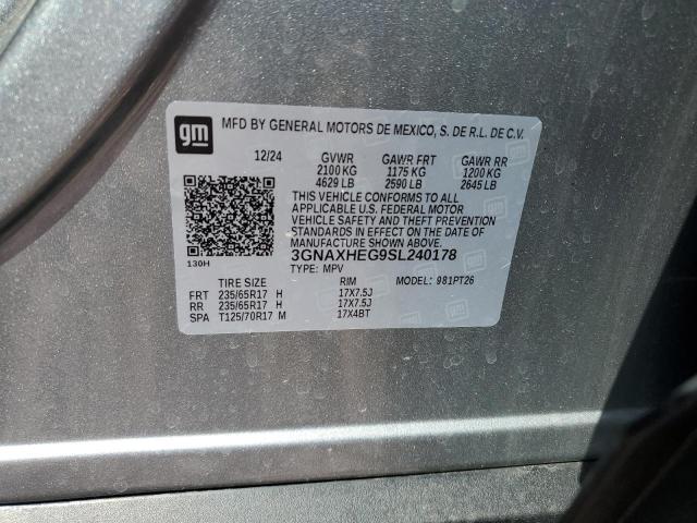 2025 CHEVROLET EQUINOX LT 3GNAXHEG9SL240178