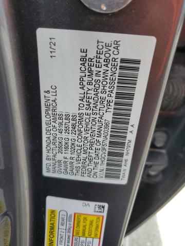 2022 HONDA ACCORD HYB 1HGCV3F57NA003967