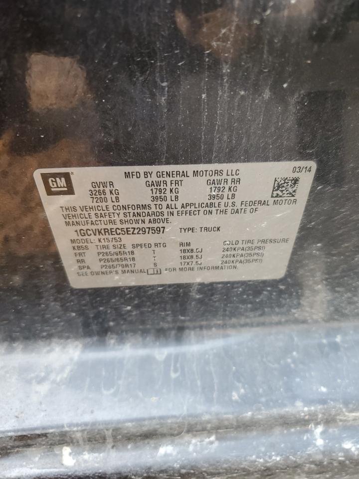 Lot #3246238106 2014 CHEVROLET SILVERADO K1500 LT