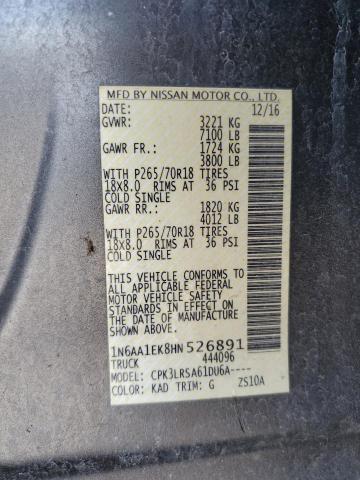 2017 NISSAN TITAN S - 1N6AA1EK8HN526891
