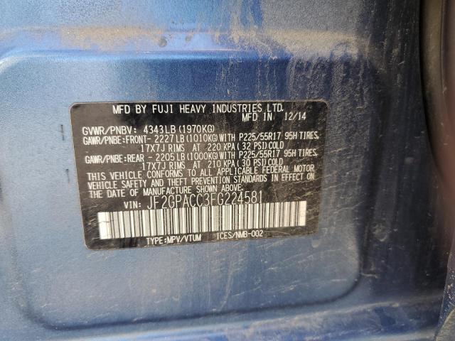 2015 SUBARU XV CROSSTR JF2GPACC3FG224581