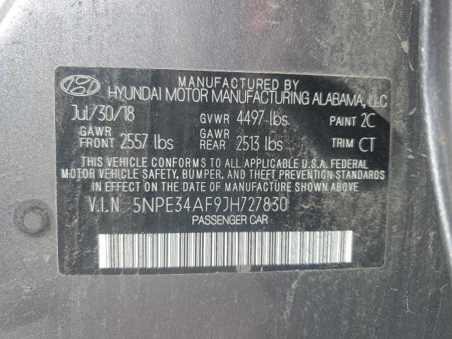 2018 HYUNDAI SONATA SPO - 5NPE34AF9JH727830