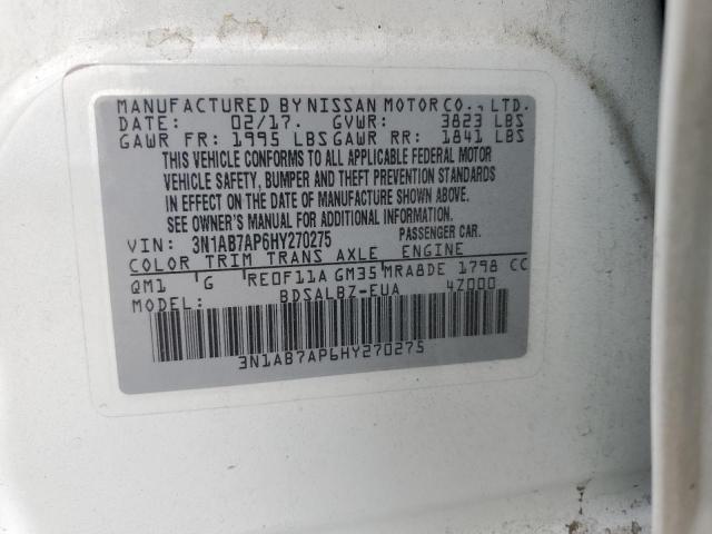 2017 NISSAN SENTRA S 3N1AB7AP6HY270275