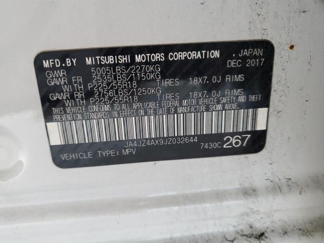 2018 MITSUBISHI OUTLANDER GT JA4JZ4AX9JZ032644