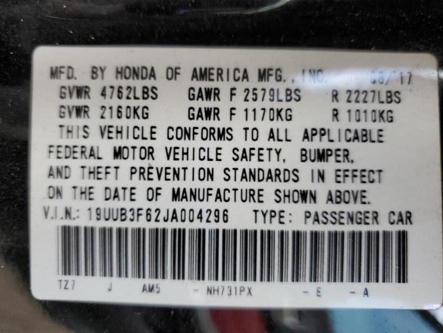 2018 ACURA TLX TECH+A 19UUB3F62JA004296